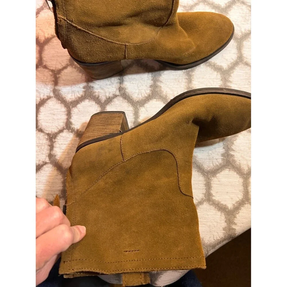 Sam Edelman Suede Ankle Boots in Chestnut